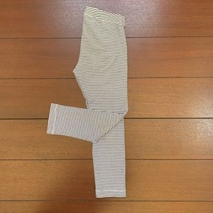 Tea Collection Stripe Navy And White Crop Leggings